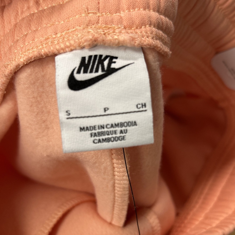Nike Sportswear Mid Rise Fleece Shorts Small IH2108-844 Peach Workout Womens - Picture 8 of 11